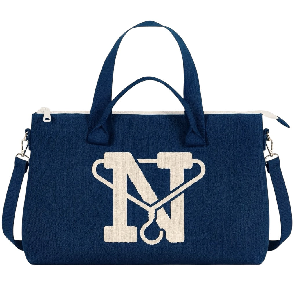 Afrooklyn Ankees Messenger Crossbody *FITTED 🧢 BLUE* + Organizer Insert