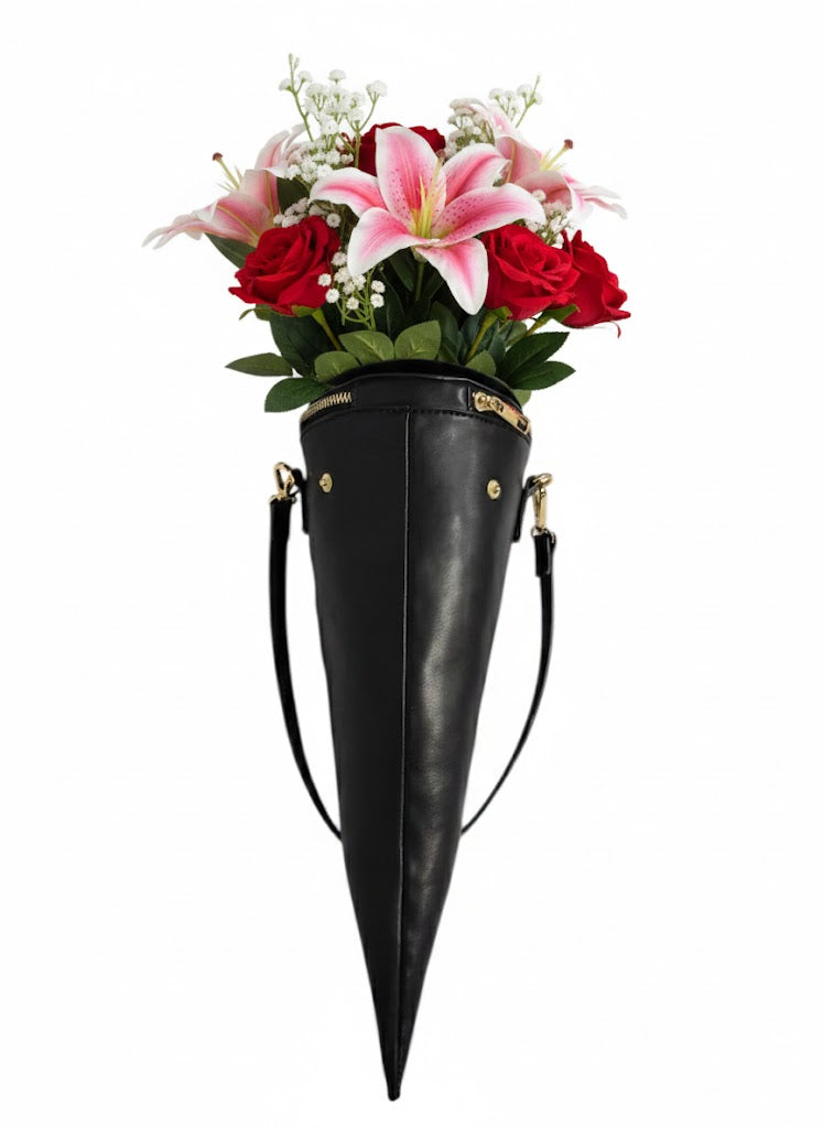 Berchell Bouquet Bag Blue rose, pink rose, cherry blossom