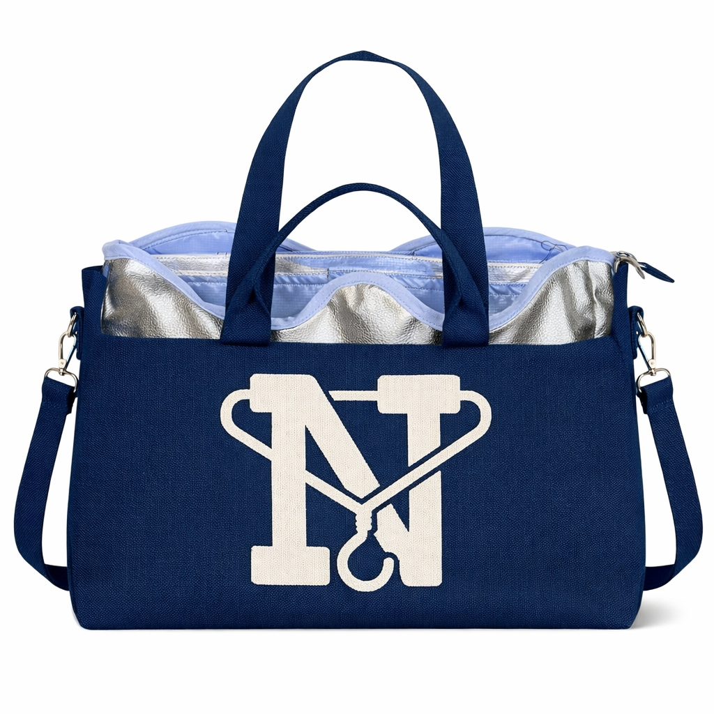 Afrooklyn Ankees Messenger Crossbody *FITTED 🧢 BLUE* + Organizer Insert