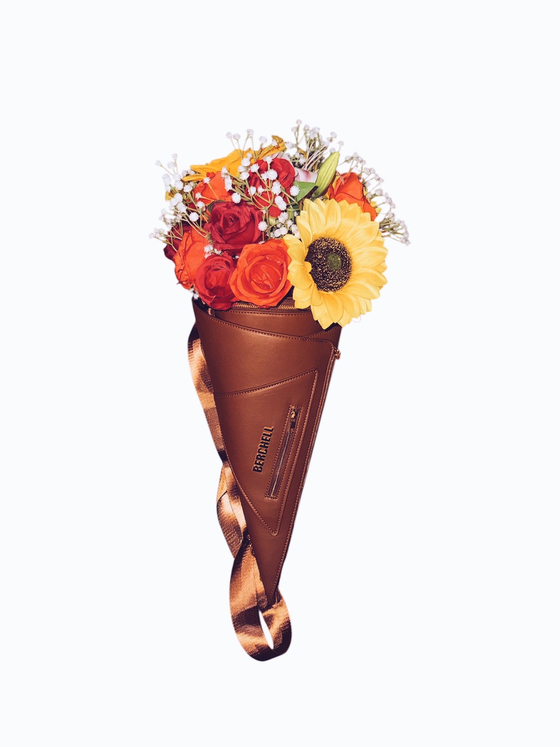 Berchell Bouquet Bag - Cocoa & Sunflower