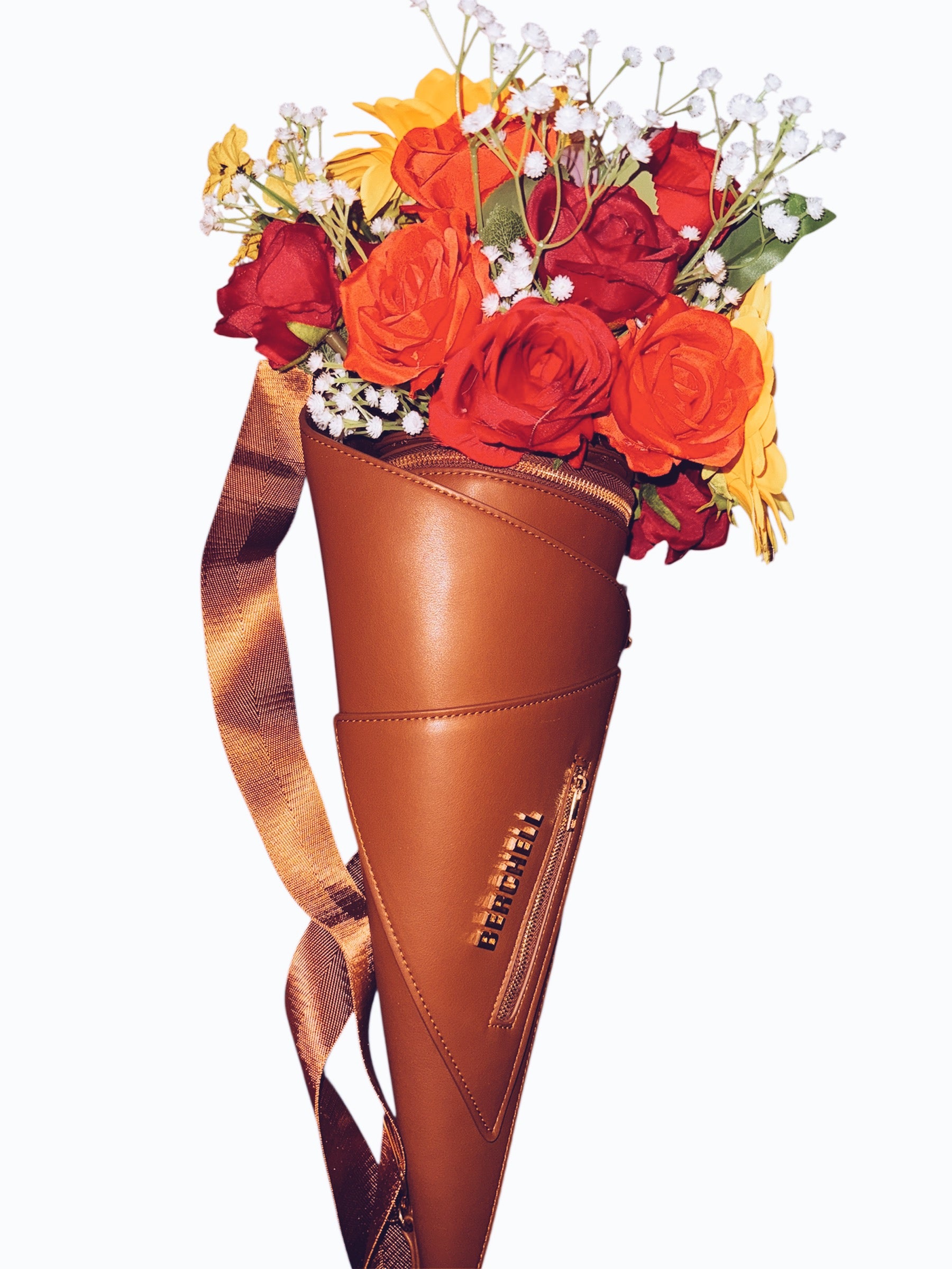 Berchell Bouquet Bag - Cocoa & Sunflower