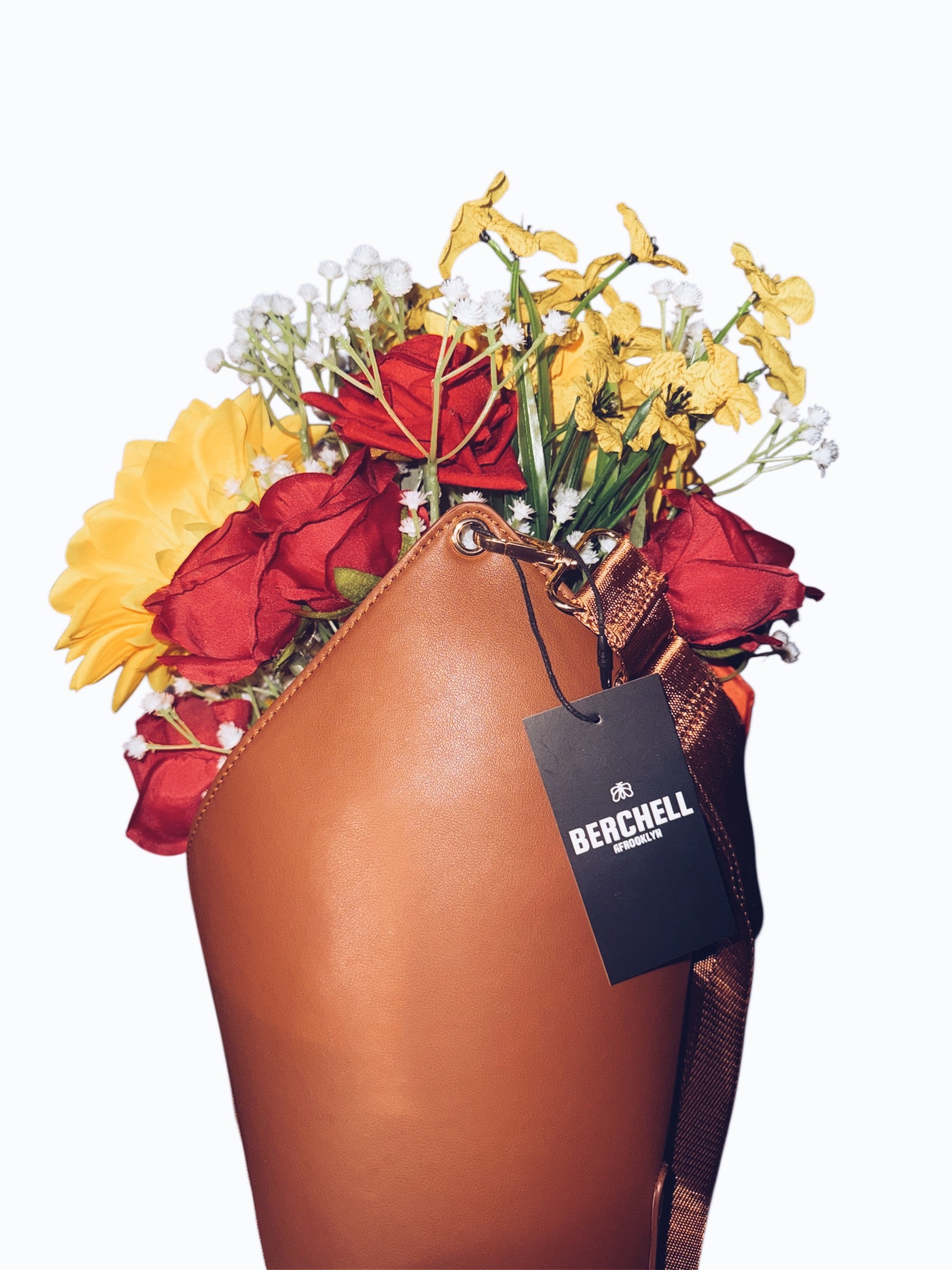 Berchell Bouquet Bag - Cocoa & Sunflower