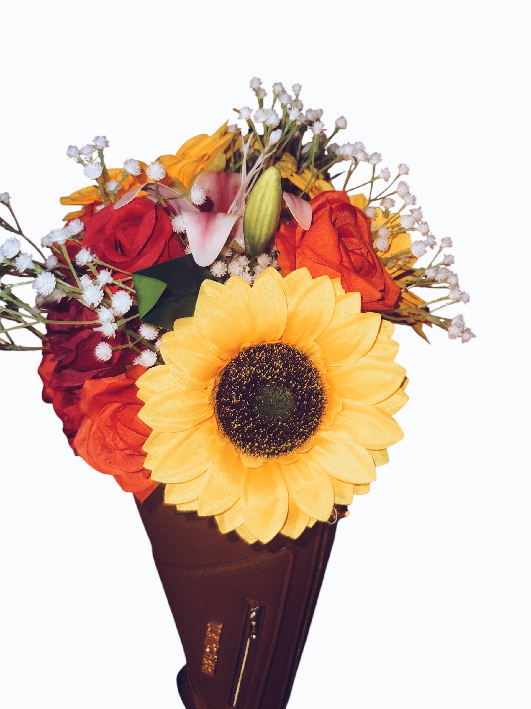 Berchell Bouquet Bag - Cocoa & Sunflower